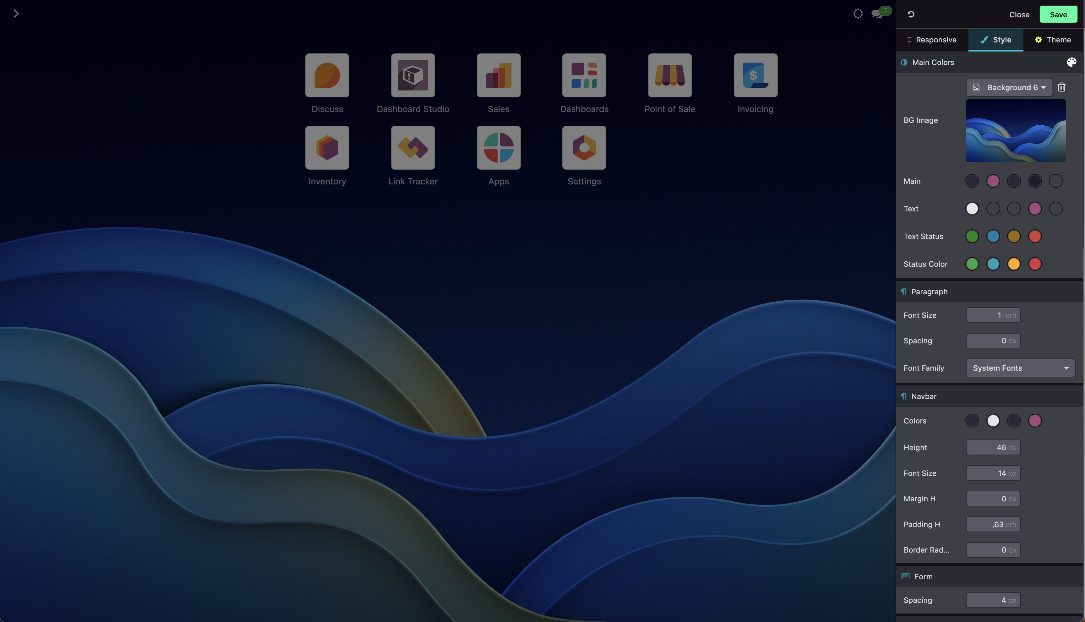Background Home Settings