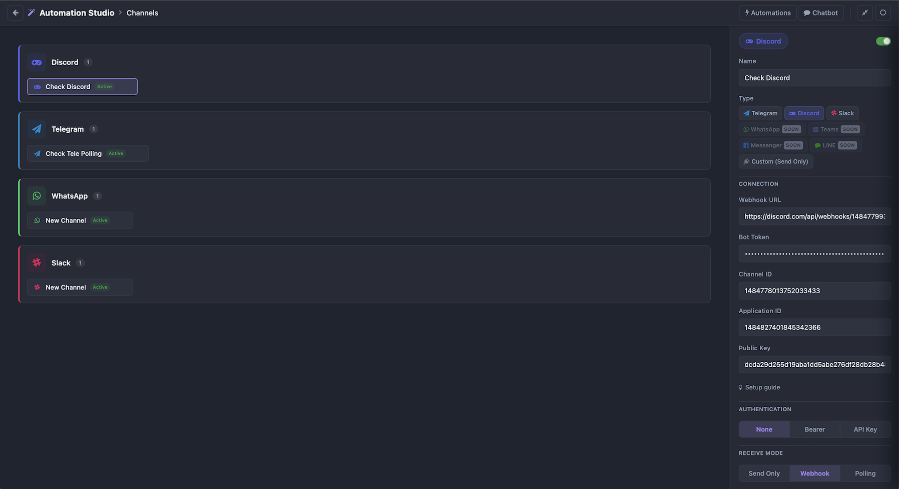 Channel Configuration